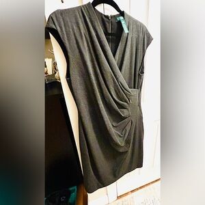 Lauren Ralph Lauren Charcoal Asymmetrical Dress